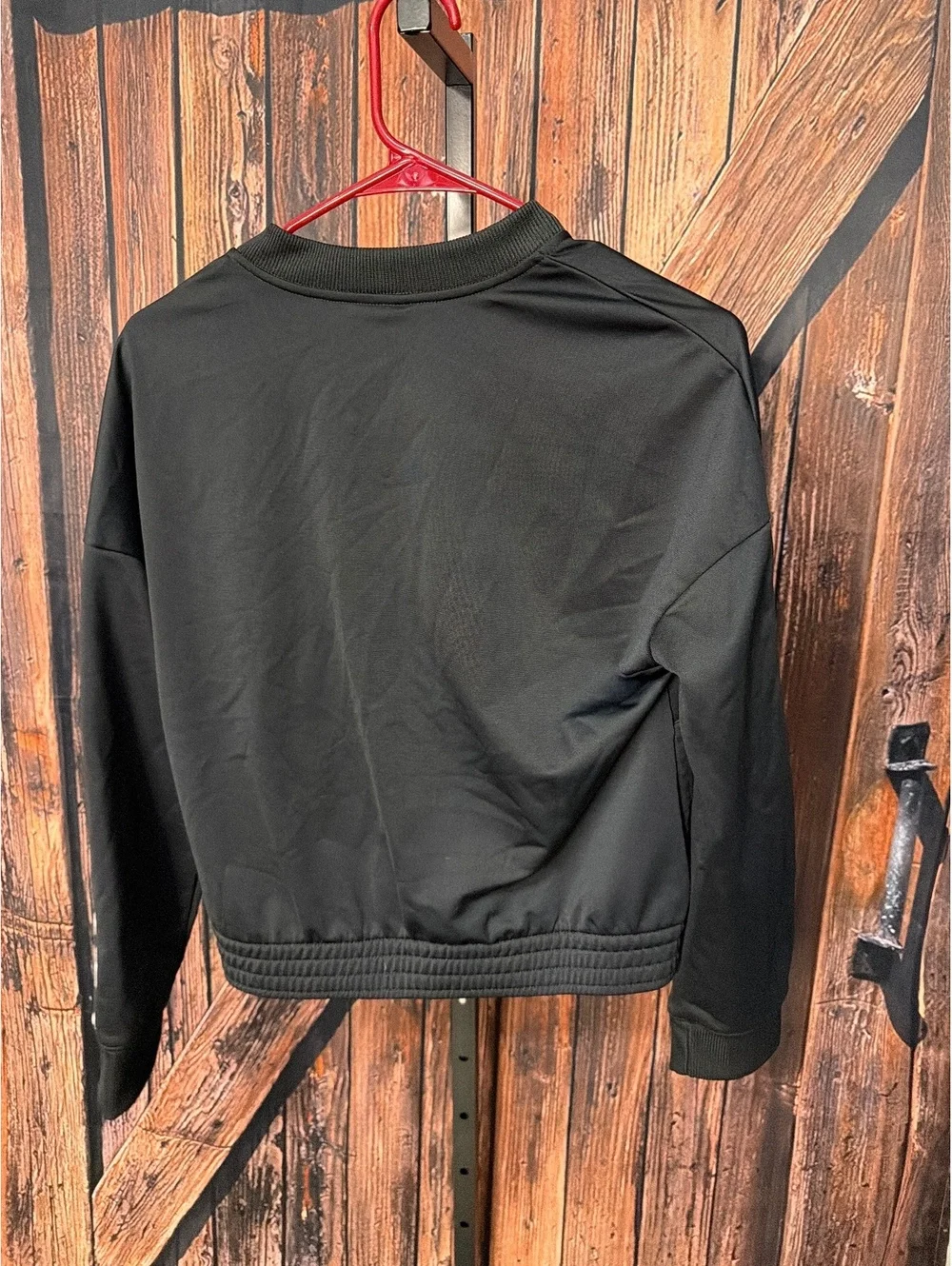 YOUTH Nike Black Zip-Up Jacket with Logo Tape Detail on Sleeve XL